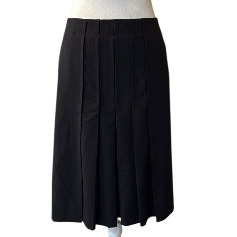 Hugo Boss Woman's Pleated Black‎ Skirt Black Size 10 Wool